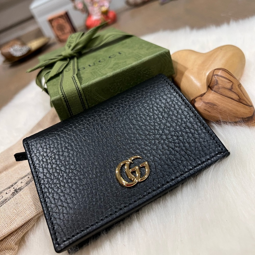 ⚜️GUCCI⚜️ NIB! Leather Card Case Wallet